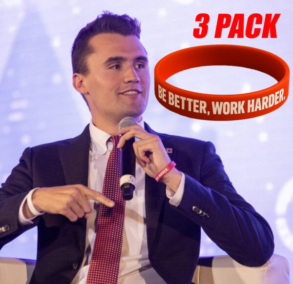 charlie kirk work harder be better bracelet