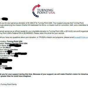 Charlie kirk work harder be better bracelet donation